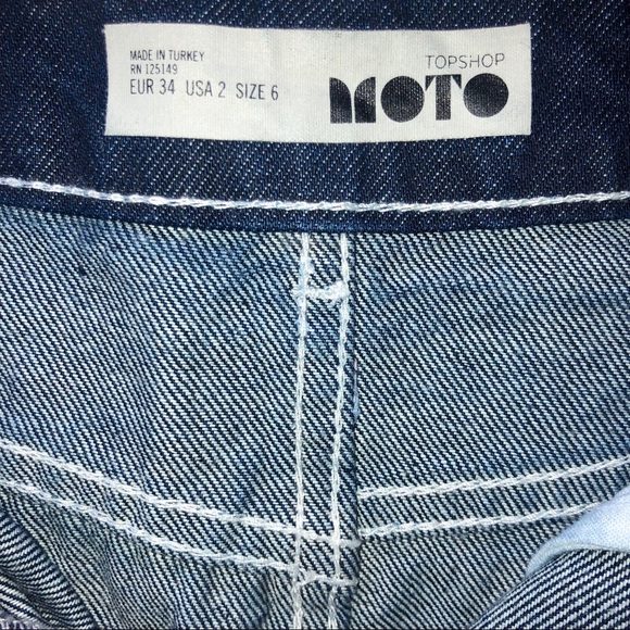 Topshop Denim Miniskirt Frayed Hem - Picture 5 of 6